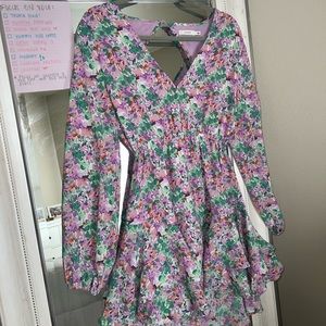 Long sleeve flower dress